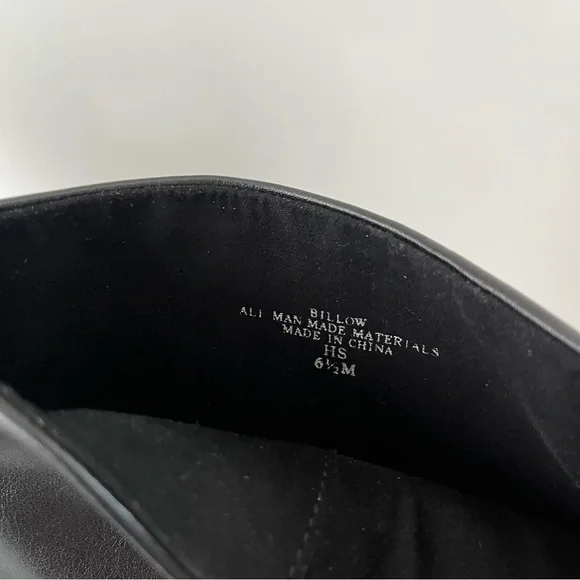 CHARLES DAVID Billow Faux Leather Pointed Toe Block Heeled Boot in Black NEW - Picture 12 of 14